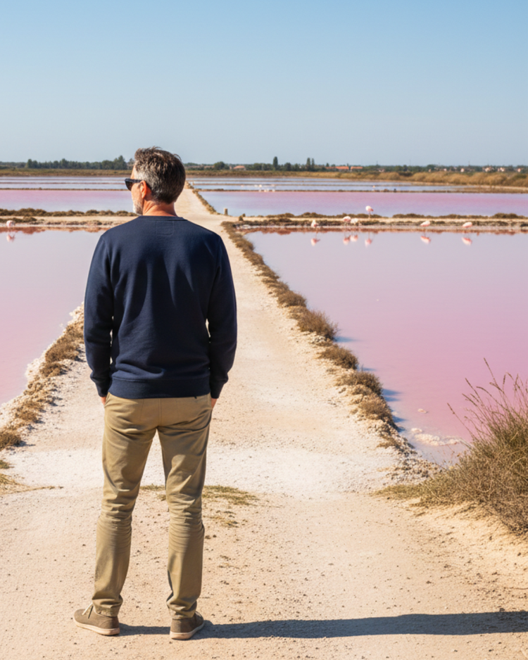 Sweat-shirt classique premium brodé Croix de Camargue
