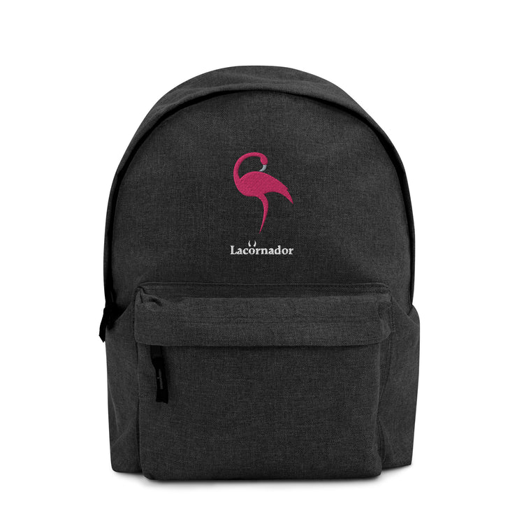 Sac à dos Lacornador® brodé Flamant rose
