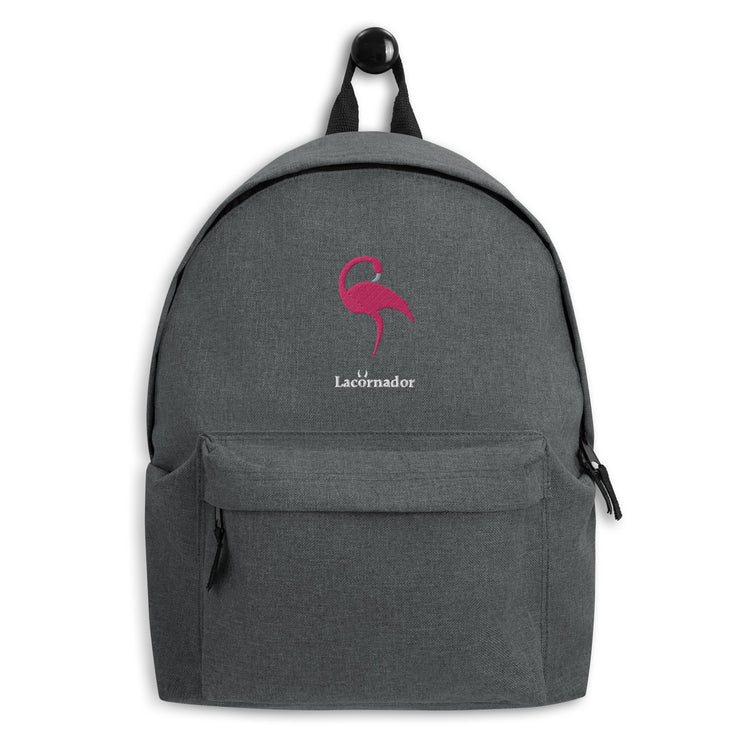 Sac à dos Lacornador® brodé Flamant rose