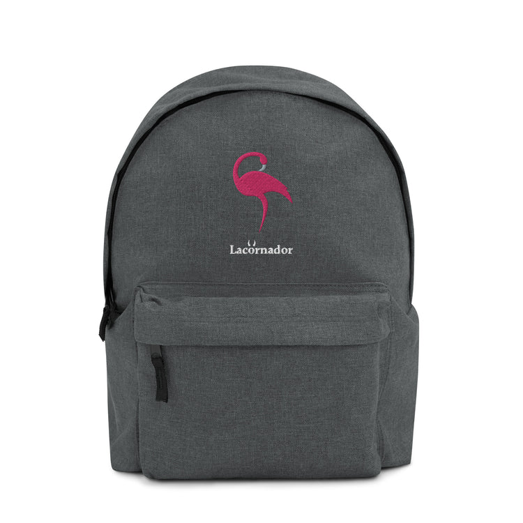 Sac à dos Lacornador® brodé Flamant rose