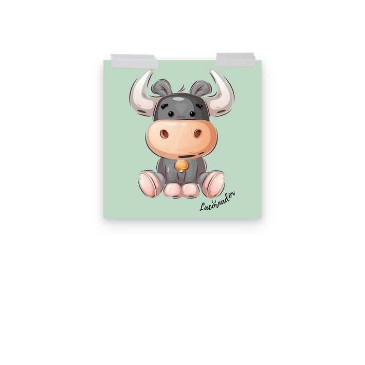 Affiche "Petit taureau assis" Lacornador®