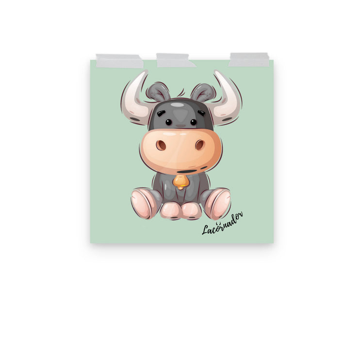 Affiche "Petit taureau assis" Lacornador®