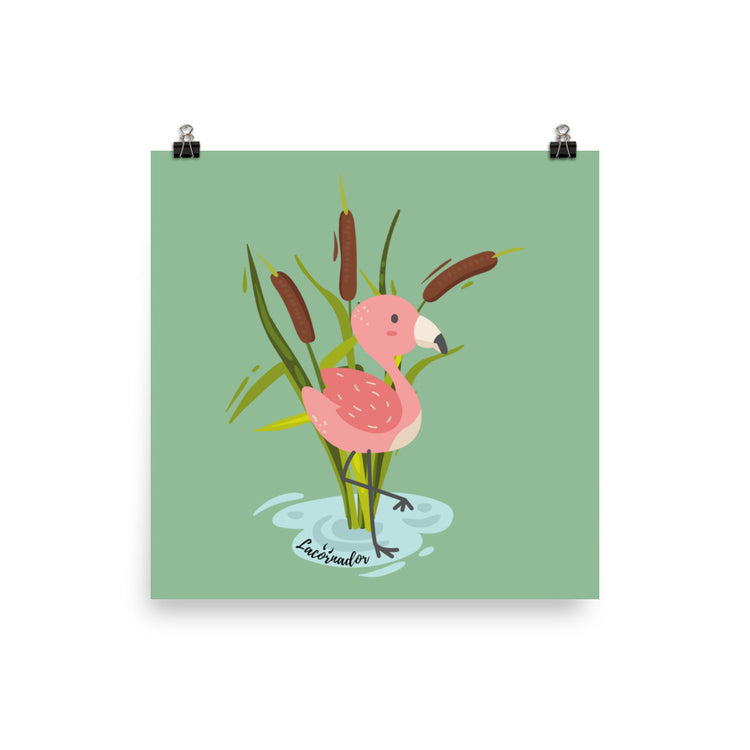 Affiche "Flamant rose" Lacornador®