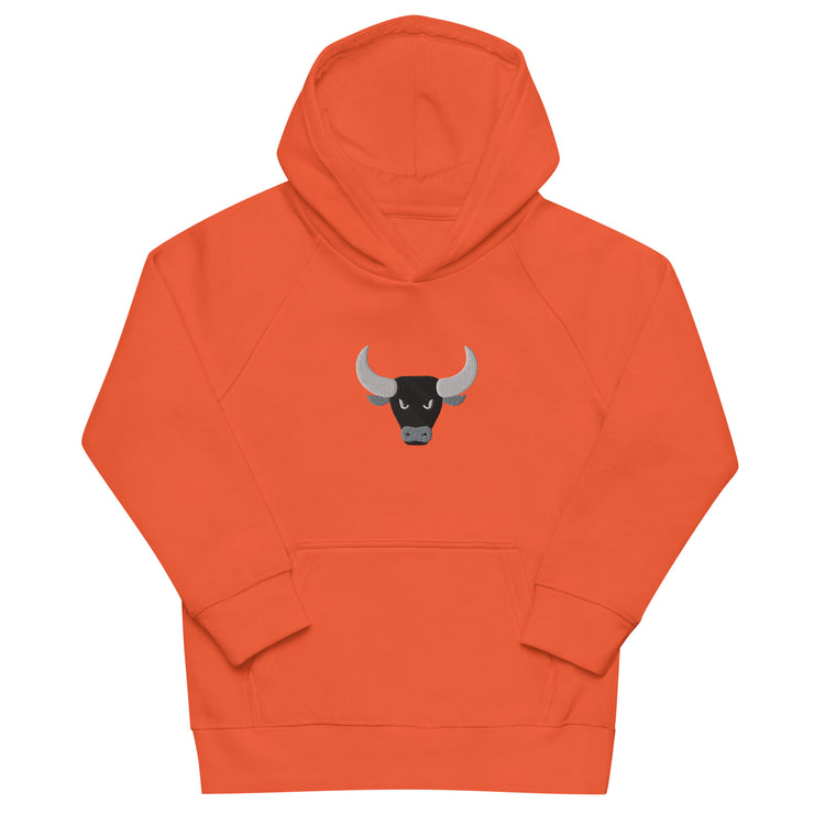 Sweat-shirt coton bio à capuche brodé Lacornador® Taureau Camarguais