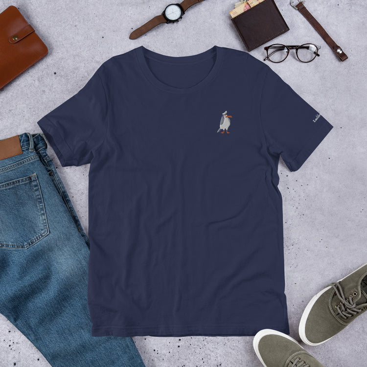 Tee-shirt mixte brodé Lacornador® Capitaine Mouette