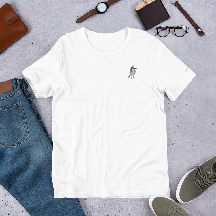 Tee-shirt mixte brodé Lacornador® Capitaine Mouette
