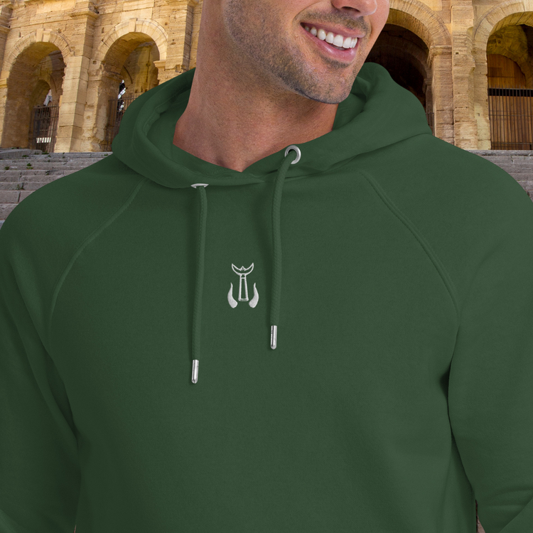 Sweat à capuche mixte en coton biologique Lacornador® Trident Camarguais