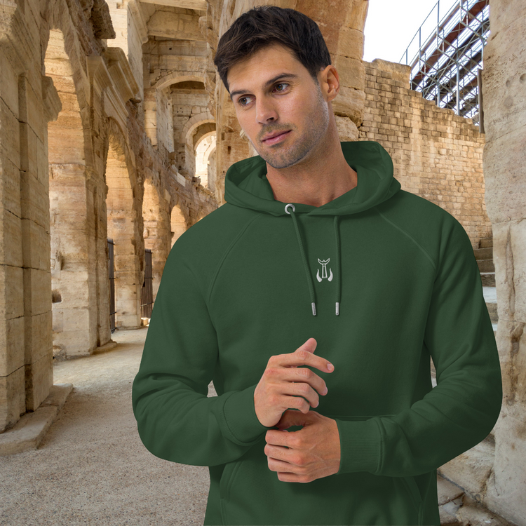 Sweat à capuche mixte en coton biologique Lacornador® Trident Camarguais