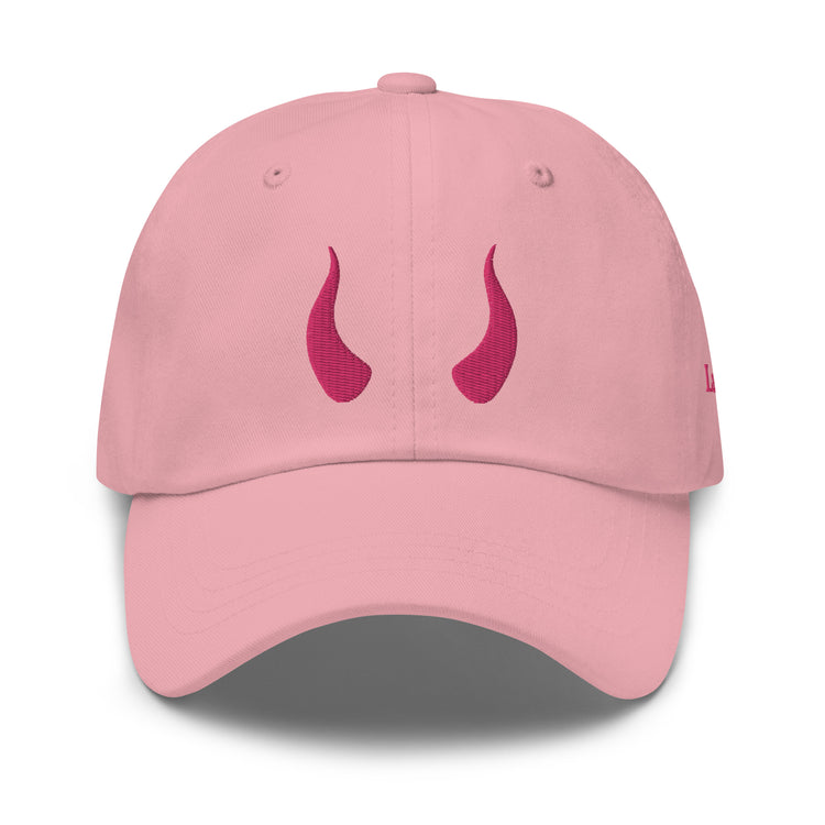 Casquette brodée Lacornador® Cornes fuchsia