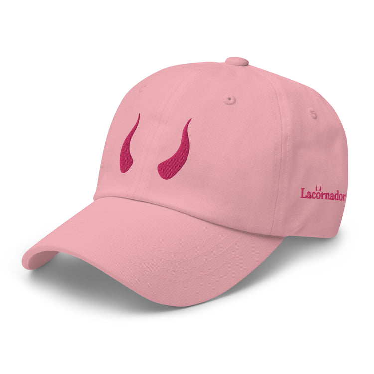 Casquette brodée Lacornador® Cornes fuchsia