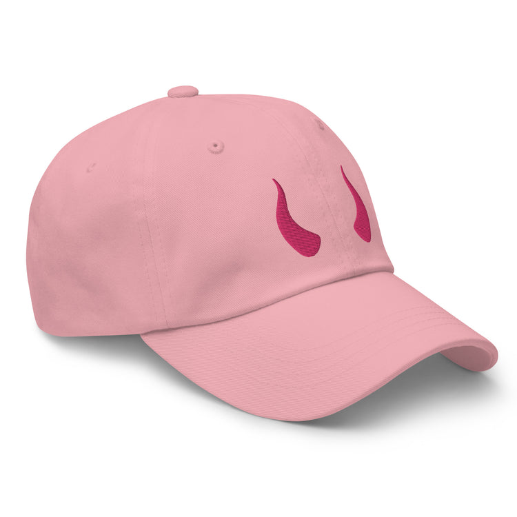 Casquette brodée Lacornador® Cornes fuchsia