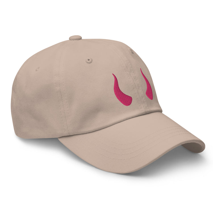 Casquette brodée Lacornador® Cornes fuchsia