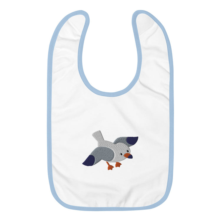 Bavoir Lacornador® brodé Petite mouette