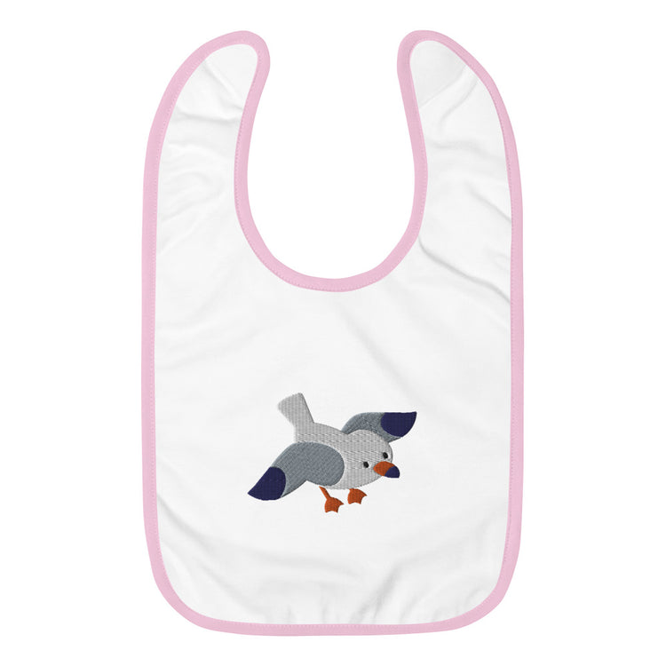 Bavoir Lacornador® brodé Petite mouette
