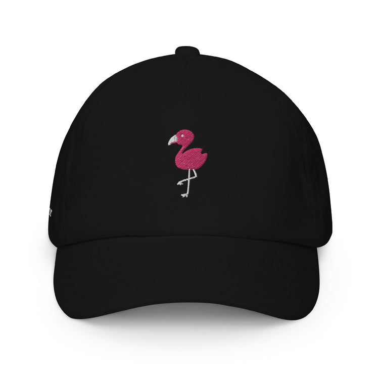 Casquette enfant brodée Lacornador® Petit flamant rose