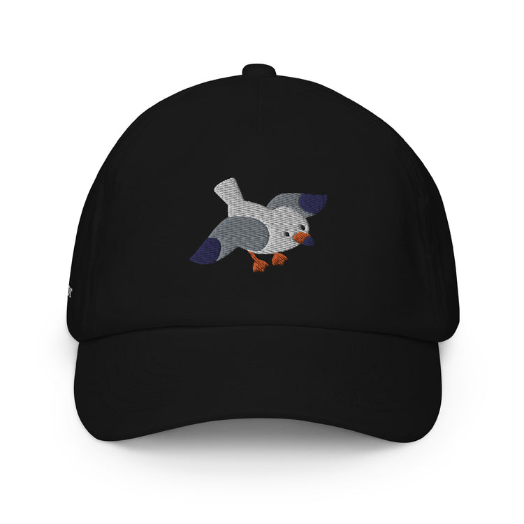 Casquette noire enfant brodée Lacornador® Petite mouette