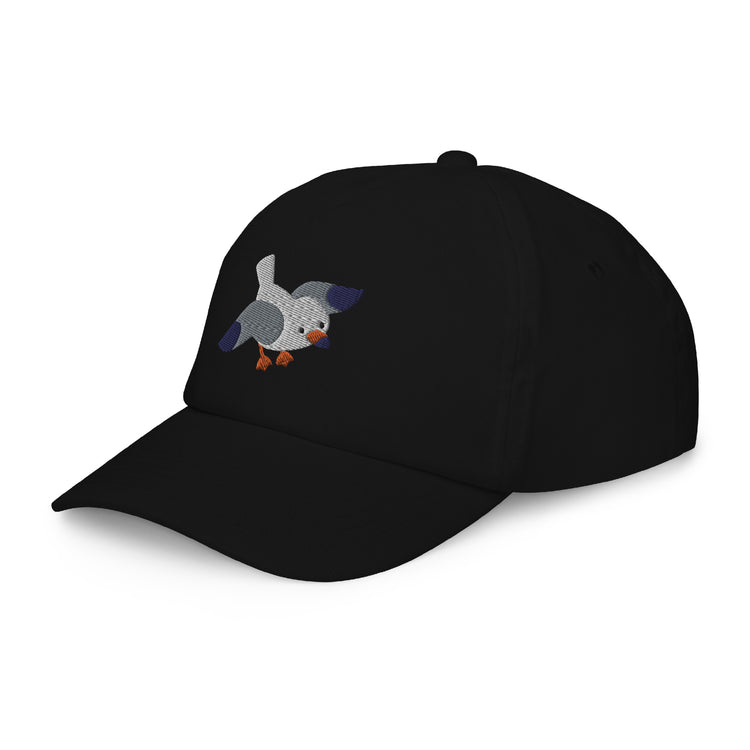 Casquette noire enfant brodée Lacornador® Petite mouette