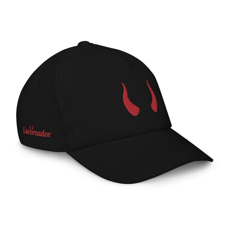 Casquette noire brodée enfant Lacornador®