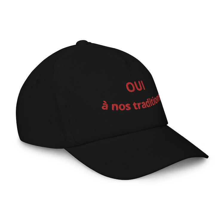 Casquette brodée Oui à nos traditions