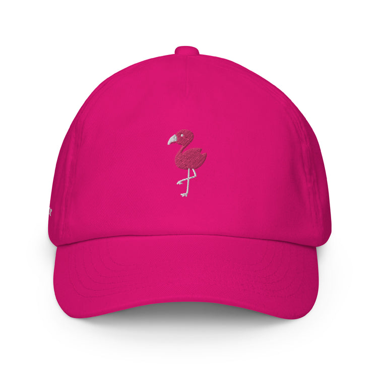Casquette enfant brodée Lacornador® Petit flamant rose
