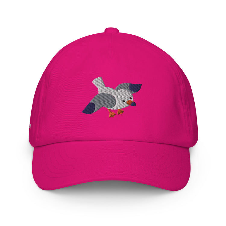 Casquette fuschia enfant brodée Lacornador® Petite mouette