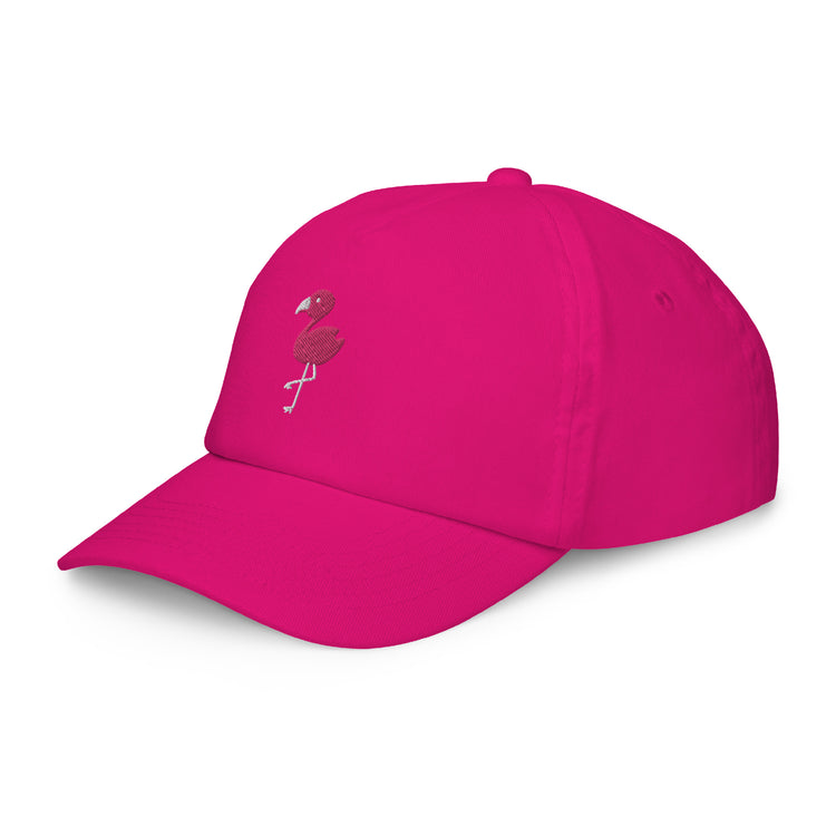 Casquette enfant brodée Lacornador® Petit flamant rose