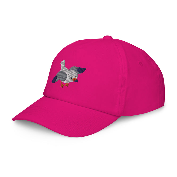 Casquette fuschia enfant brodée Lacornador® Petite mouette