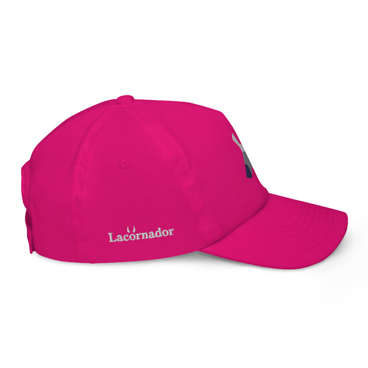Casquette fuschia enfant brodée Lacornador® Petite mouette