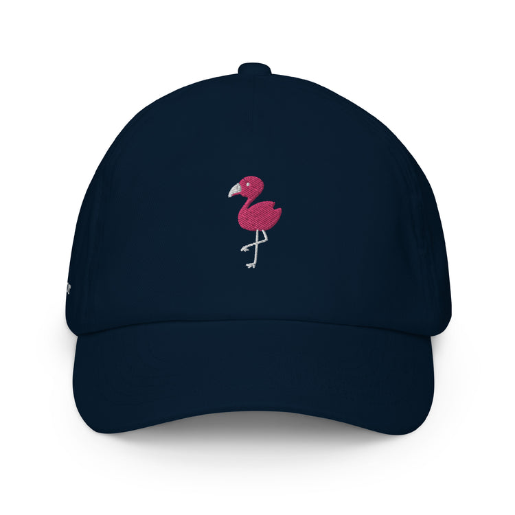 Casquette enfant brodée Lacornador® Petit flamant rose
