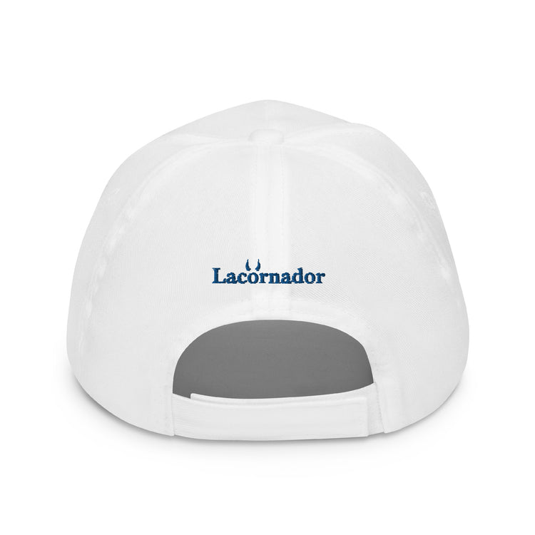 Casquette Blanche enfant brodée Lacornador® Tête de cheval