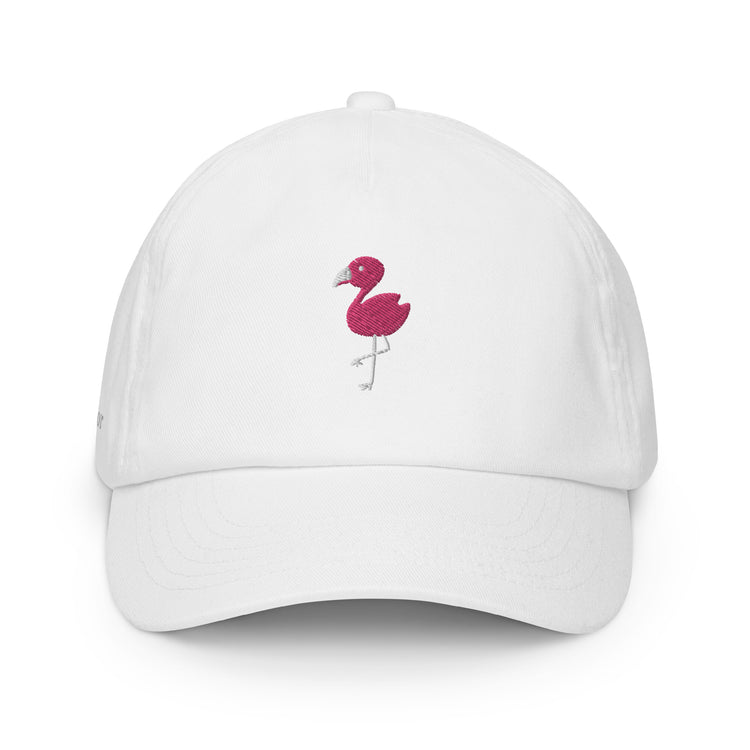 Casquette enfant brodée Lacornador® Petit flamant rose