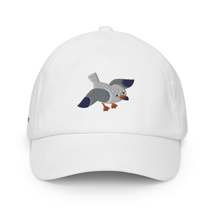 Casquette blanche enfant brodée Lacornador® Petite mouette