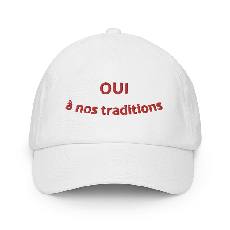 Casquette brodée Oui à nos traditions