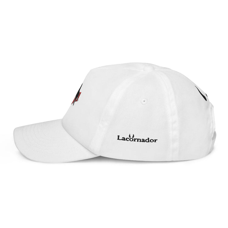 Casquette blanche enfant brodée Lacornador® Taureau sauteur