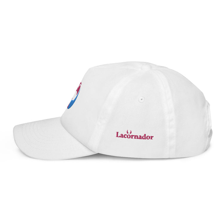 Casquette enfant brodée Lacornador® gracieux flamant rose