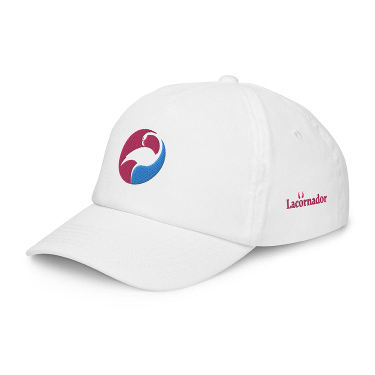 Casquette enfant brodée Lacornador® gracieux flamant rose