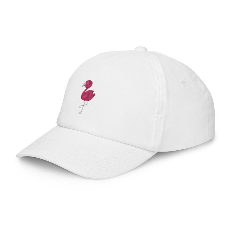 Casquette enfant brodée Lacornador® Petit flamant rose