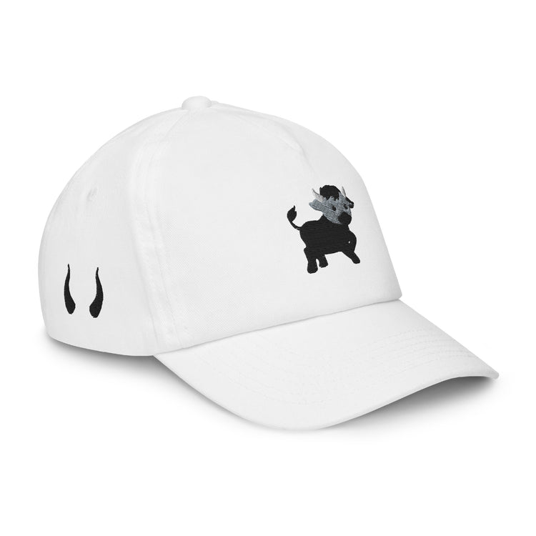 Casquette blanche enfant Lacornador® Petit taureau camarguais