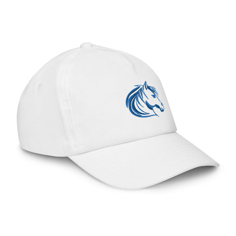Casquette Blanche enfant brodée Lacornador® Tête de cheval