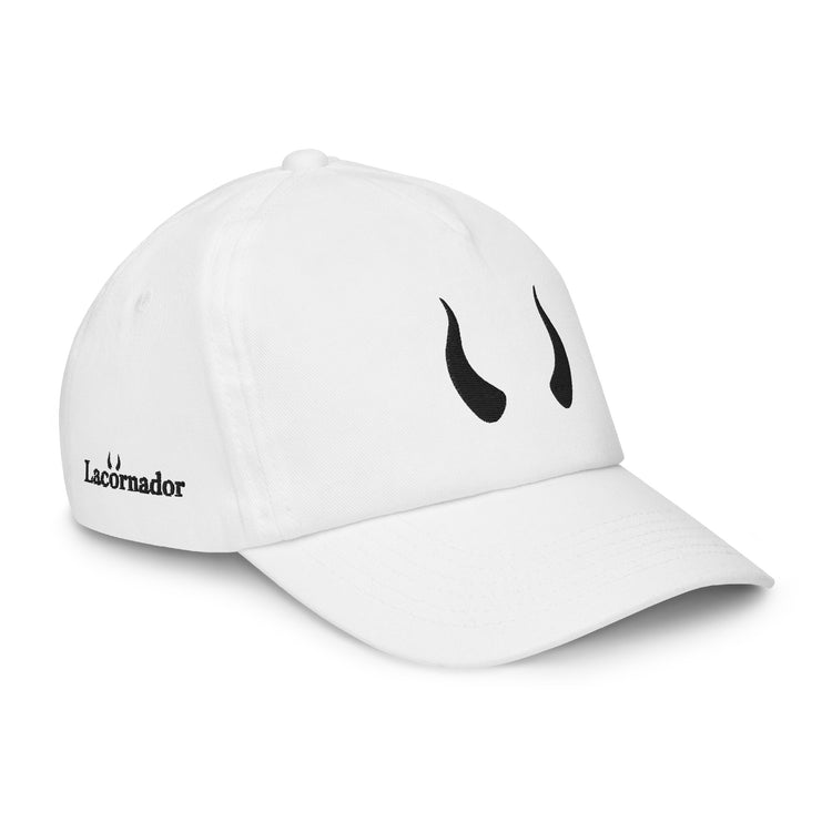 Casquette blanche enfant brodée Lacornador®