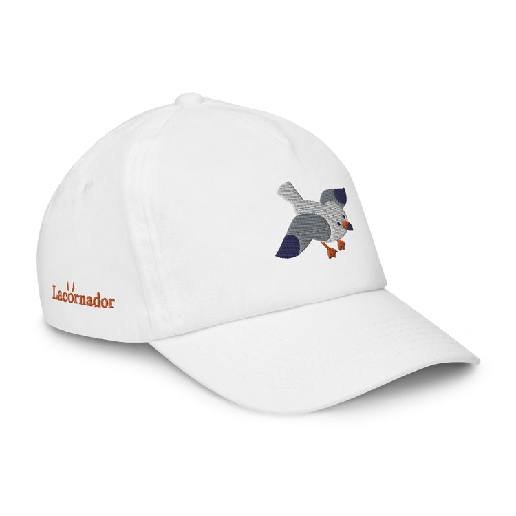 Casquette blanche enfant brodée Lacornador® Petite mouette