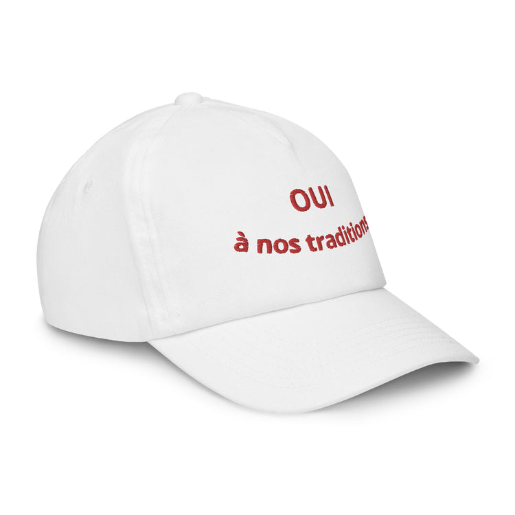 Casquette brodée Oui à nos traditions