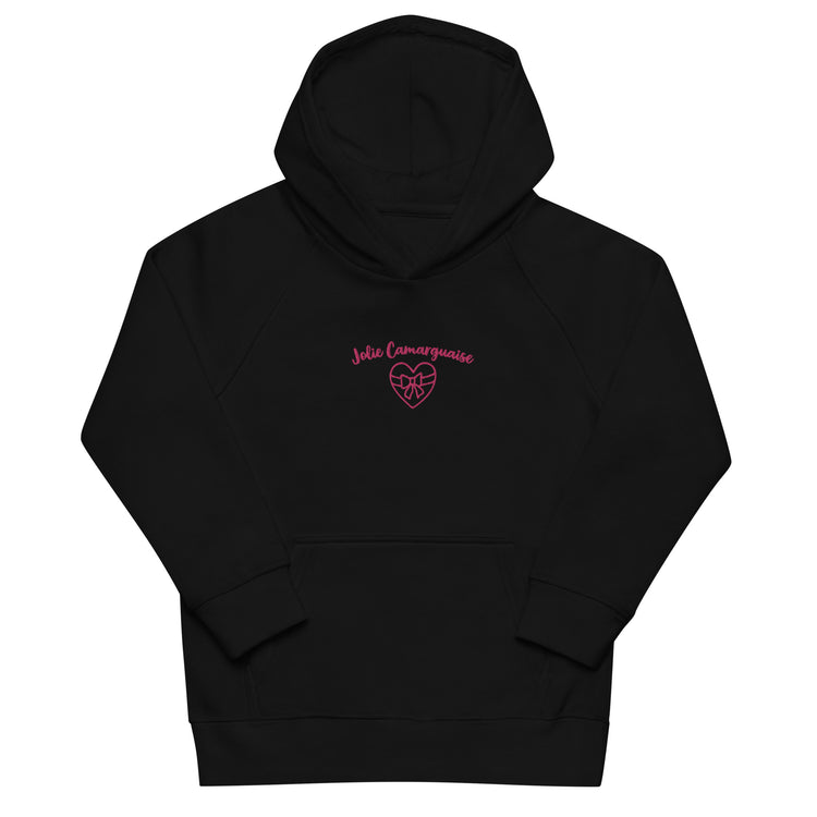 Sweat-shirt à capuche écologique brodé Lacornador® Jolie Camarguaise
