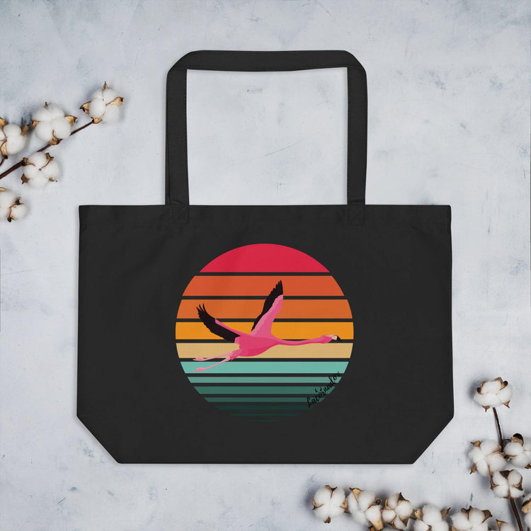 Lacornador® organic cotton shopping bag Flamingo
