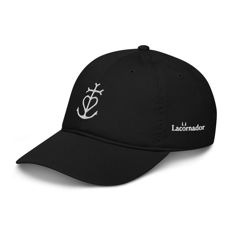 Casquette Lacornador® brodée 100% coton biologique Croix de Camargue
