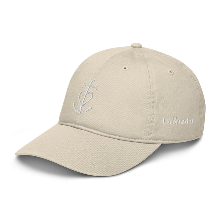 Casquette Lacornador® brodée 100% coton biologique Croix de Camargue