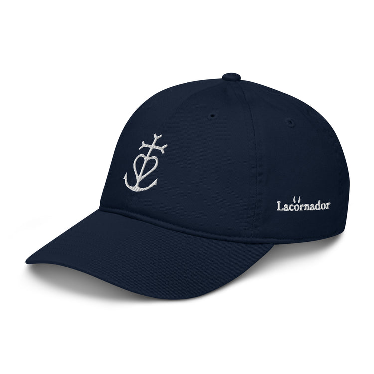 Casquette Lacornador® brodée 100% coton biologique Croix de Camargue