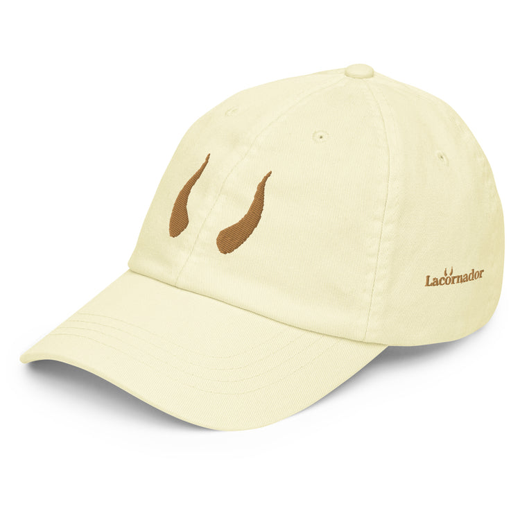 Casquette brodée Lacornador® jaune pastel
