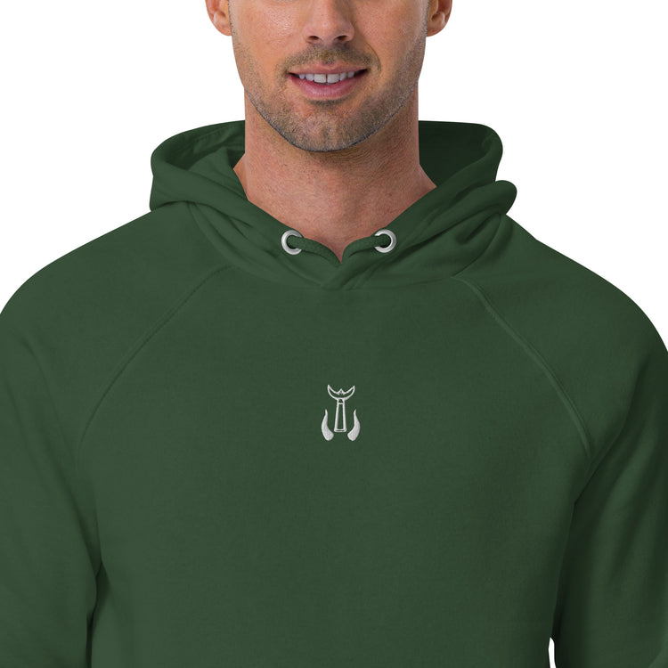 Sweat à capuche mixte en coton biologique Lacornador® Trident Camarguais