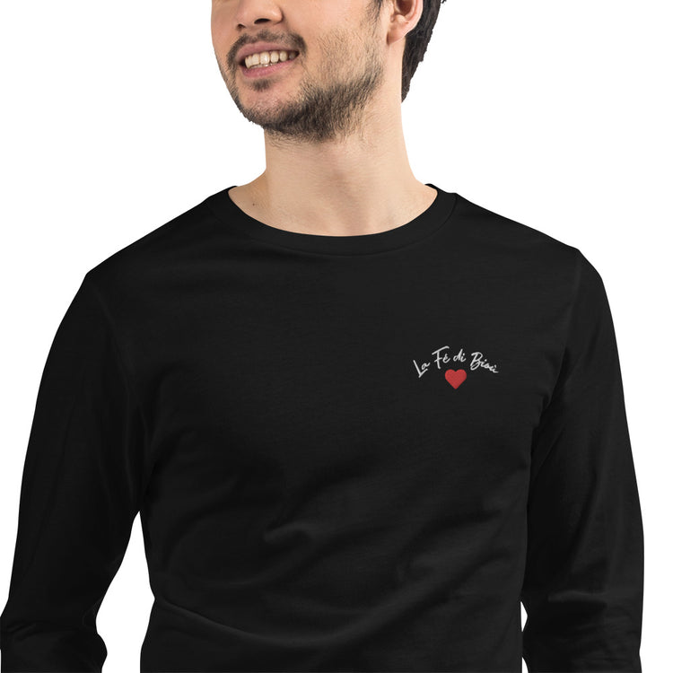 Tee-shirt Lacornador® à manches longues brodé La Fé di Bioù et coeur